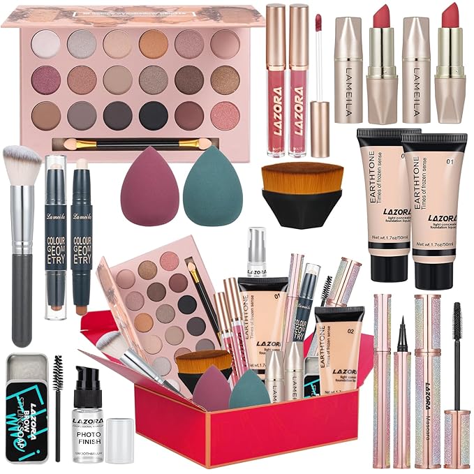 venshun Makeup Kit for Women Full Kit Makeup Sets for Teenagers Makeup Gift Set for Women Teen Girls Includes 18 Colors Eyeshadow Palette Foundation Make Up Sets for Beginners