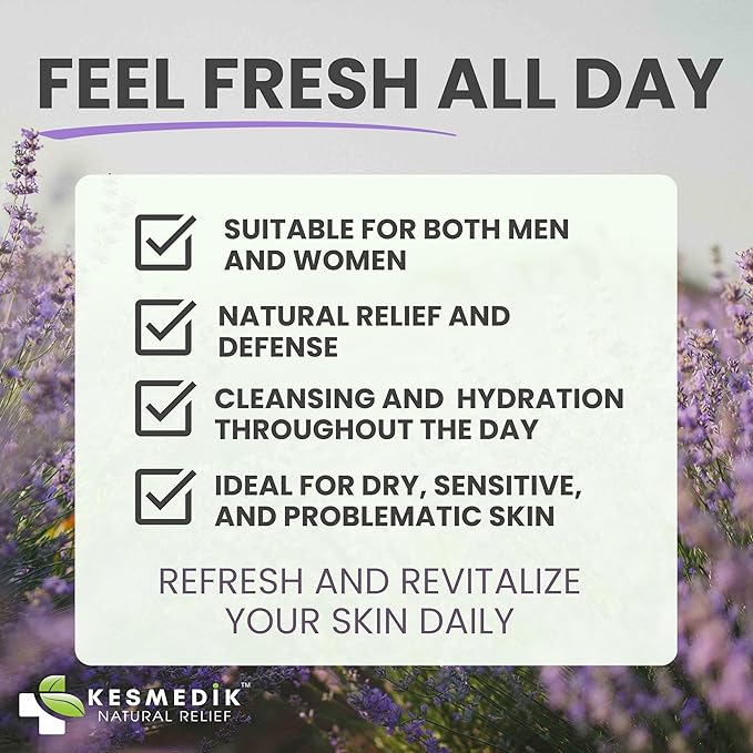 KESMEDIK Tea Tree Lavender Body Wash MaxTherapy, Itchy Skin Relief, Antifungal Defense, Fights Body Odor, Soothes Jock Itch & Athlete's Foot, Intimate Wash, Men & Women, 2-Pack, Limited Edition