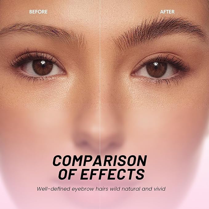 2 Pack Eyebrow Pen, Waterproof Microblading Eyebrow Pencil, 2-in-1 4 Tip Eye Brow Makeup Pen for Women with Precise Curved Brush-Tip Create Natural Hair-Like Brows, Last All-Day (Dark Brown)