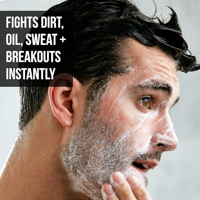 RUGGED & DAPPER Face Wash for Men | Daily Exfoliating Mens Face Wash & Scrub | Deep Cleans Oily, Rough & Breakout-Prone Skin