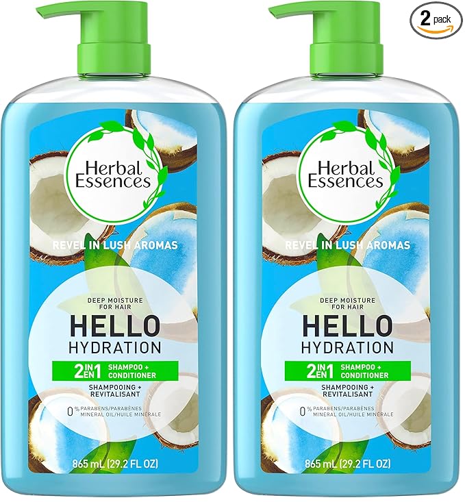 Herbal Essences Hello hydration 2in1 shampoo conditioner, 29.2 Fl Oz (Pack of 2)