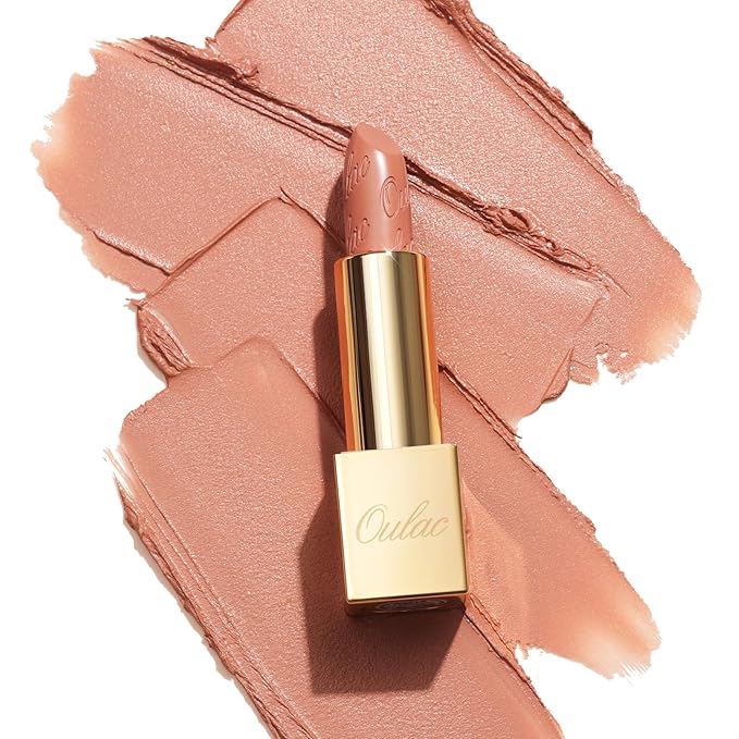 Oulac Matte Nude Lipstick with Glow Metallic Finish - Vegan Lipstick for Women, Creamy Texture, Hydrating Clean Beauty Formula, High-End Magnetic Hook Design, GM14