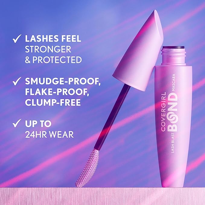 COVERGIRL Lash Blast Bond Volume Mascara - 815 - Brown, Bonding Complex to Condition & Nourish Lashes, Smudge-Proof, Clump-Free, Volumizing, Vegan Formula