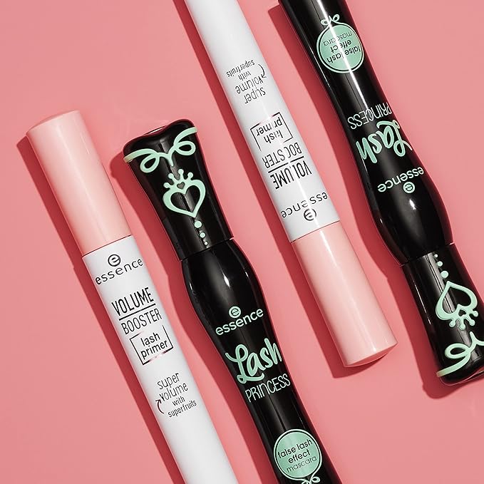 essence | Volume Booster Lash Primer Mascara | Infused with Mango Butter and Acai Oil for Nurtured Lashes | Conditioning Mascara Primer | White | Vegan | Paraben & Cruelty Free (Pack of 3)