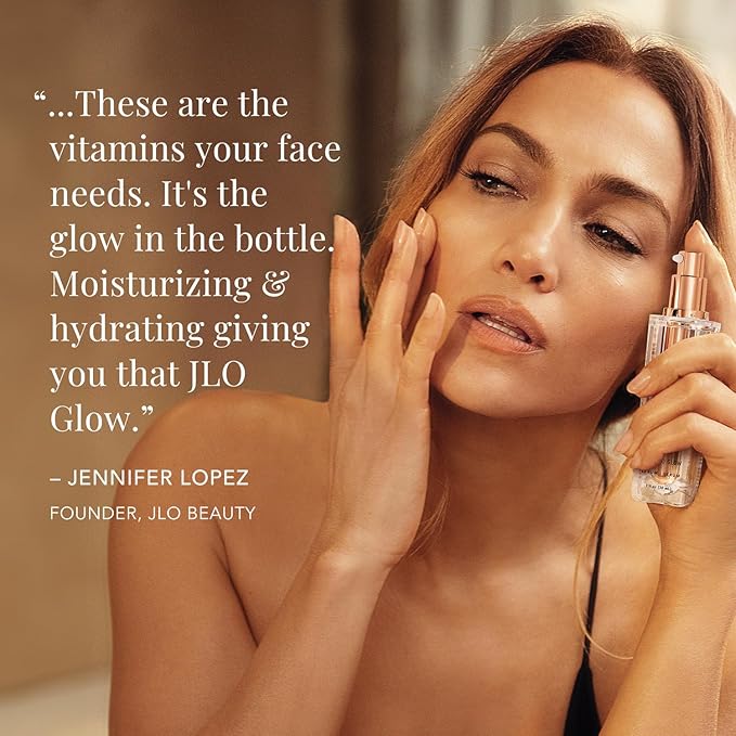 JLO BEAUTY Brightening Serum, Face Serum with Vitamin C, Niacinamide & Squalane, Skin Care with Antioxidants For Smooth, Firm & Lifted Skin, Skincare for Women & All Skin Types, That JLO Glow, 1.5 Oz