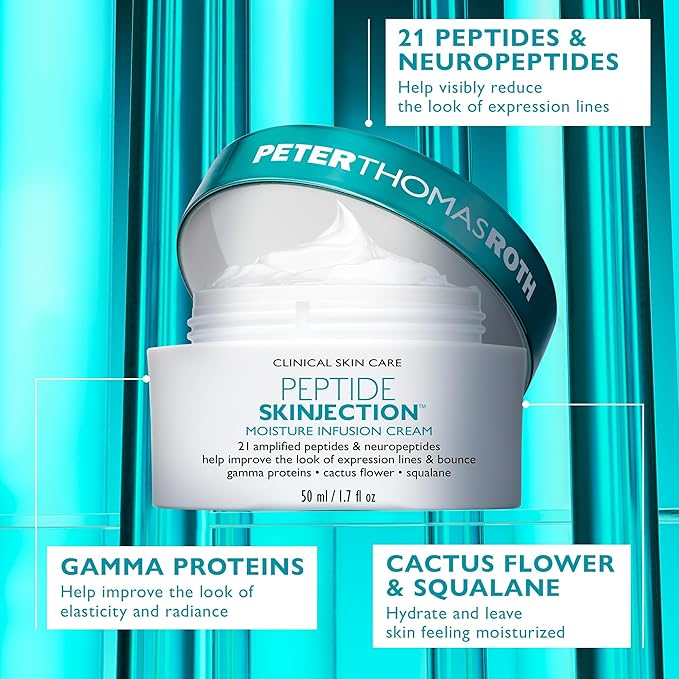 Peter Thomas Roth | Full-Size Peptide Skinjection™ Solutions 2-Piece Face & Eye Kit | Anti-Aging Peptide Skincare Set, Under-Eye Cream and Moisturizer