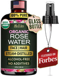 Ella & Eden Organic Rose Water Spray for Face, Hair - Hydrating, Refreshing Face Mist - USDA Certified 100% Pure Steam Distilled Hexane-Free - 4 Fl Oz