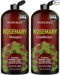 MYSTÉRE BEAUTÉ Rosemary Shampoo and Conditioner Set for Hair Growth - 16 oz Each - Sulfate Free with Biotin, Keratin & Argan Oil - Strengthens, Thickens & Reduces Thinning for Men and Women