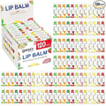 DMSKY Lip Balm 120 Pack, Natural Lip Balm Bulk with Vitamin E and Coconut Oil, Moisturizing Lip Care for Dry Chapped Lips, Party Favors-12 Flavors