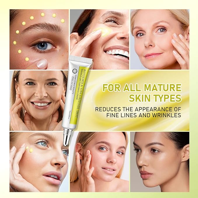 Botoxmix & Vita-A Retinol Shot Wrinkle-Lift Tightening Cream, Vita A Retinal Shot Tightening Booster for Reduces Wrinkles and Fine Lines, Vita-A Retinol Shot for All Skin Types