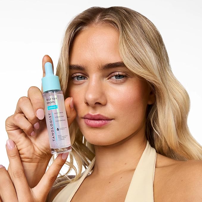 Tanologist Self-Tan Drops- Light, Bronzing Serum, Customizable Face & Body Self Tanner For Moisturizer, Gradual Body & Face Tanning Drops for Natural Glow, Streak-Free Vegan Formula, 1.01 fl oz