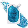 Sky Blue Face Body Glitter Gel Shimmer Makeup for Hair Clavicle Arm Nail Eyeshadow, Long Lasting Waterproof Holographic Mermaid Sequins for Outfit Rave Festival Party, 1.35oz, #8