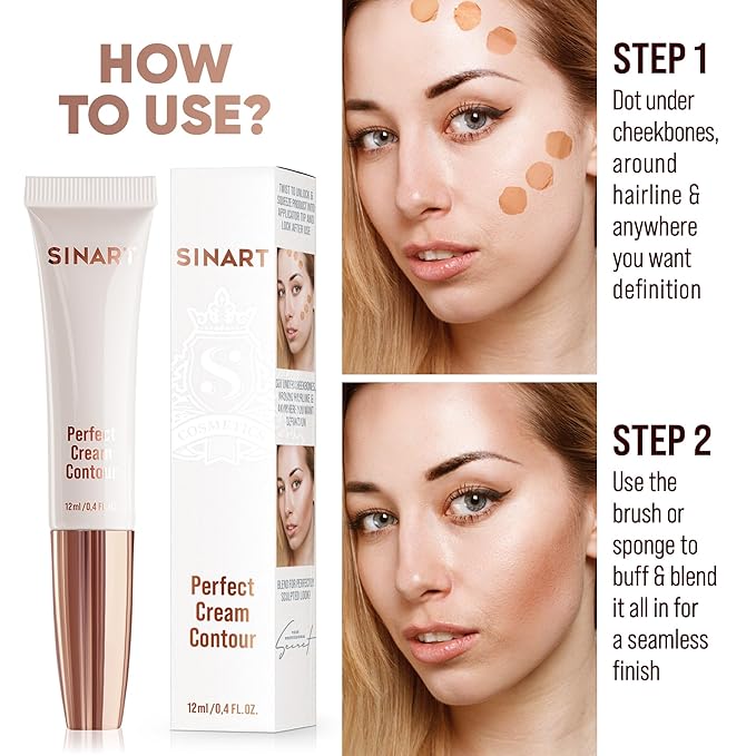Perfect Cream Contour Stick With Cushion Applicator, Liquid Contour Wand