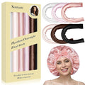 Heatless Curls Overnight Rods - 6 Pcs No-Heat Blowout Hair Curler Set, Hair Rollers for Long Hair with Bonnet for Sleeping