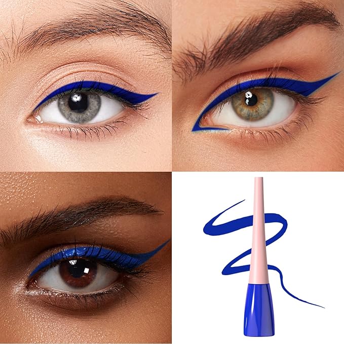 Boobeen Liquid Eyeliner Pen, Colored Eye Liner Waterproof Smudge Proof, Eyeliner Ink Liner with Precision Tip for Bold Eye Looks