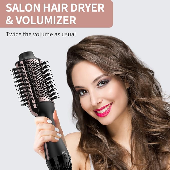 Umeely Hair Dryer Brush Blow Dryer Brush in One, Upgraded 4 in 1 Hair Dryer and Styler Volumizer with Negative Ion Anti-frizz Ceramic Titanium Barrel Hot Air Hair Straightener Brush