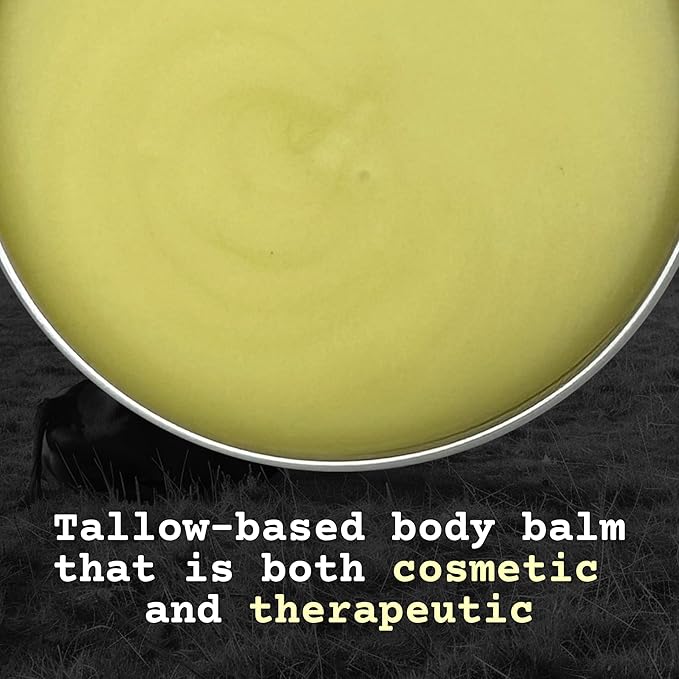 The Tallowed Truth F-Balm – Grass-fed, Grass-finished Tallow Balm– 5 Ingredients Only – Made in Canada – Tallow for Face & Body (2 oz (1-Pack), Original)
