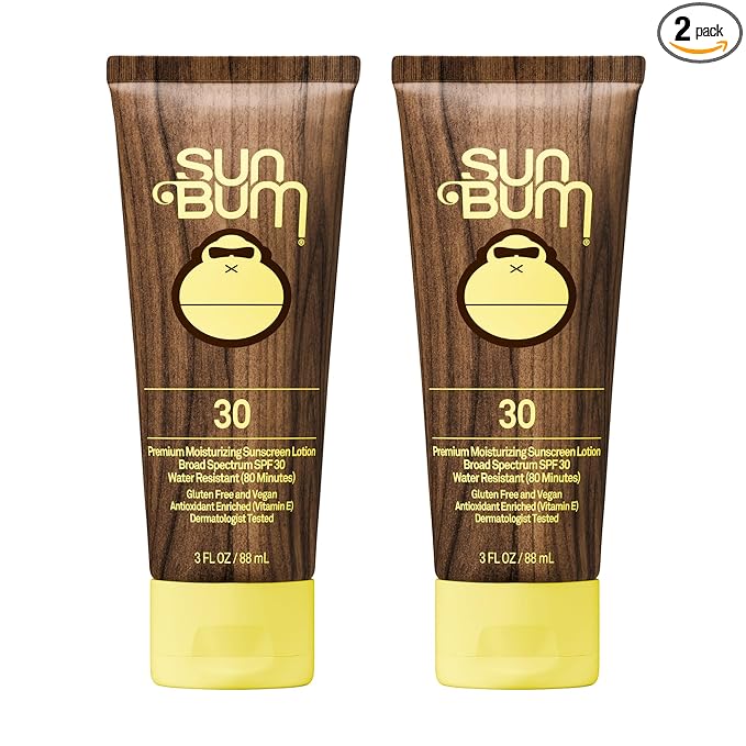 Sun Bum Original SPF 30 Sunscreen Lotion | Vegan and Hawaii 104 Act Compliant (Octinoxate & Oxybenzone Free) Broad Spectrum Moisturizing UVA/UVB Sunscreen with Vitamin E | 3 oz (Pack of 2)