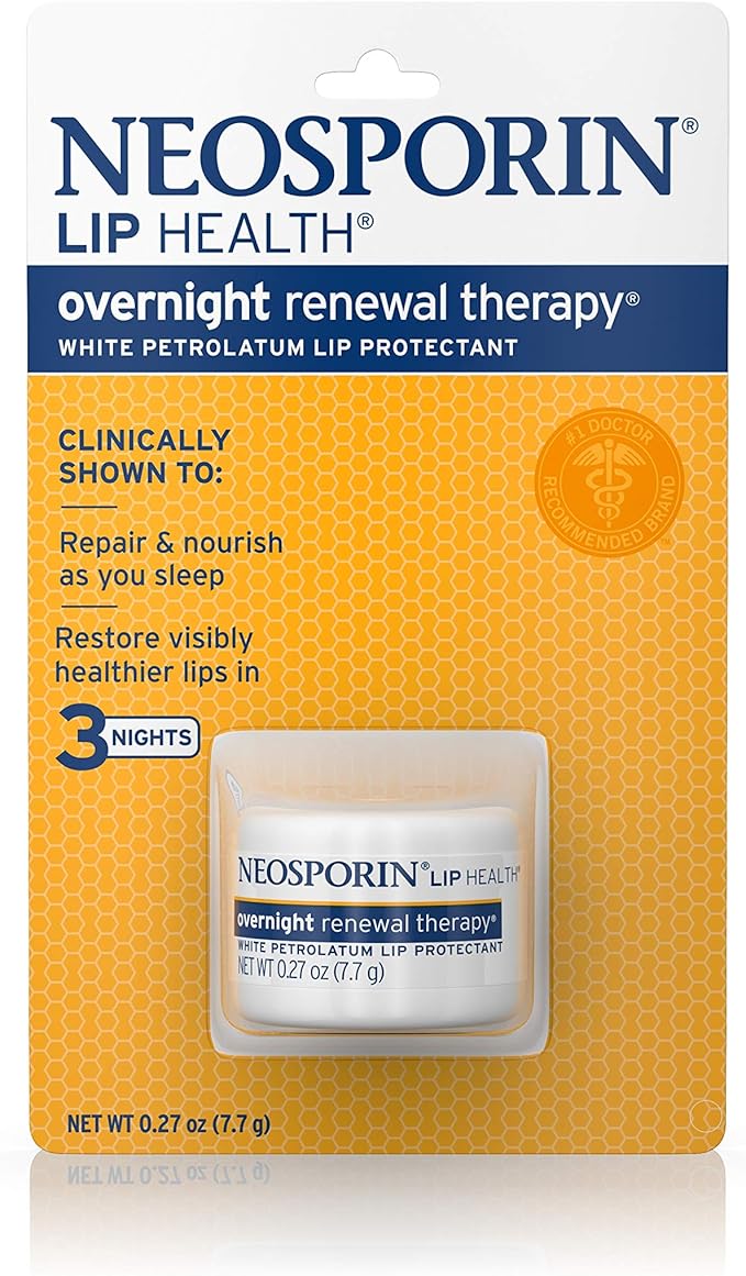 Neosporin Lip Health Overnight Healthy Lips Renewal Therapy Petrolatum Lip Protectant 0.27 oz