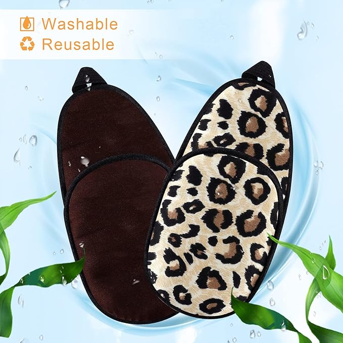 eZAKKA Eye Patches for Adults, Eye Patch for Glasses, Silk Eye Patch Medical for Lazy Eye Patches for Women Amblyopia Strabismus and After Surgery (Brown+Leopard)