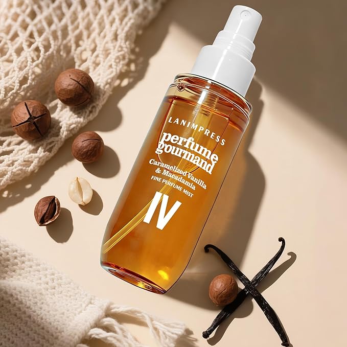 3 FL OZ No.4 Hair Mist and Body Spray for Women,Eau De Parfum, Amber Gourmet Perfume, Sweet Scent– With Notes of Roasted Macadamia Nuts,Caramel Vanilla,Coconutblossom, Travel Size Fragrance