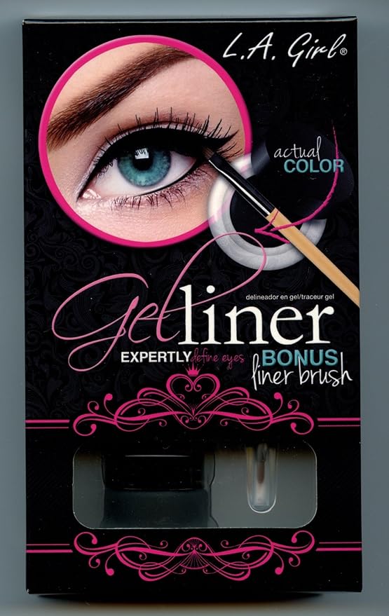 L.A. Girl Gel Liner Kit, Very Black GEL722 (Pack of 2)