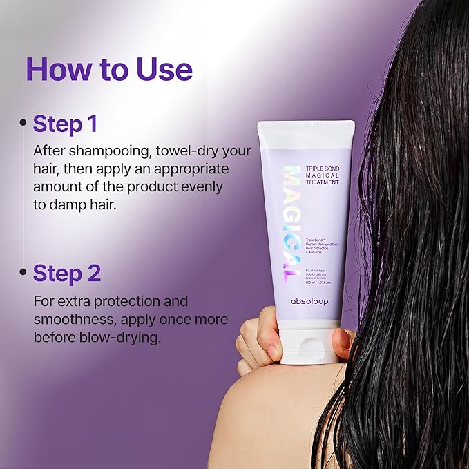 Triple Bond Magical Leave-In Treatment – No-Rinse Clinic-Level Hair Repair with Peptides, Amino Acids & Biotin, Weightless Heat Protectant, 5.07 fl.oz