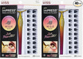 KISS imPRESS Falsies Press On Self Adhesive Eyelashes, 12mm-14mm Glam Volume Press On Lashes, Black, No Glue Needed, Invisible Band, Lash Clusters & Non-Stick Applicator - Spiky 20 Count (Pack of 2)