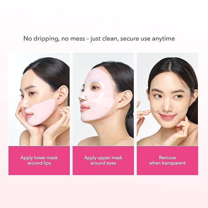 Avajar Red Collagen Hydrogel Mask, Face Mask with PDRN Intensely Hydrating Overnight Jelly Gel Mask with Rejubebe™ & Hyaluronic Acid for Pore Minimizing & Elasticity Korean Skin Care, 5 Pcs