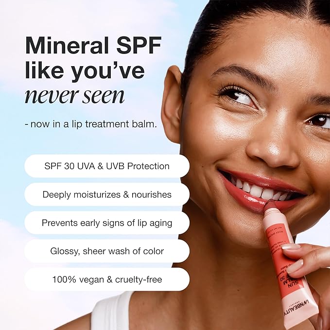 INNBEAUTY Project Sun Balm Mineral SPF 30 Lip Balm with Tint, Pink Shade, 0.6 OZ (17ml)