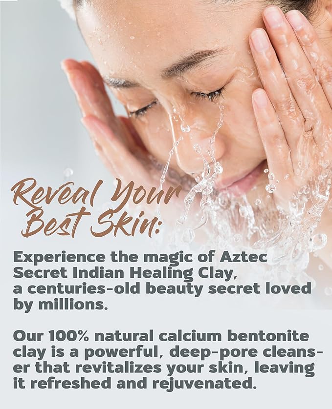 Aztec Secret – Indian Healing Clay 16 Oz – Deep Pore Cleansing Facial & Body Mask – The Original 100% Natural Calcium Bentonite Clay – New Version 2