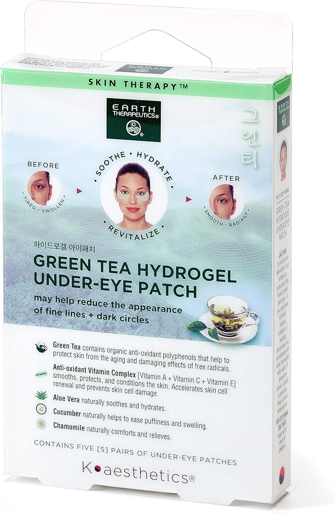 Earth Therapeutics Hydrogel Under-Eye Recovery Patch - – Reduce Wrinkles, Puffy Eyes, Dark Circles – Revitalize & Refresh Your Skin - 5 Pairs (10 Patches)