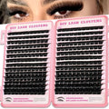 Manga Lash Clusters, 336 Pcs Fluffy Cluster Eyelash Extensions 200D+200D D Curl Individual Wispy False Eyelashes DIY Lash Extension (Volume Lash Clusters 10-18mm)