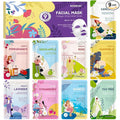 KONEUK 9 Pack Hydrating Face Masks Skincare, Bulk Sheet Face Mask for Dry Skin, Collagen Facial Masks Spa Gifts for Women Skin Care, Mothers Day Gifts for Mom, Teacher Gifts and Nurse Gifts