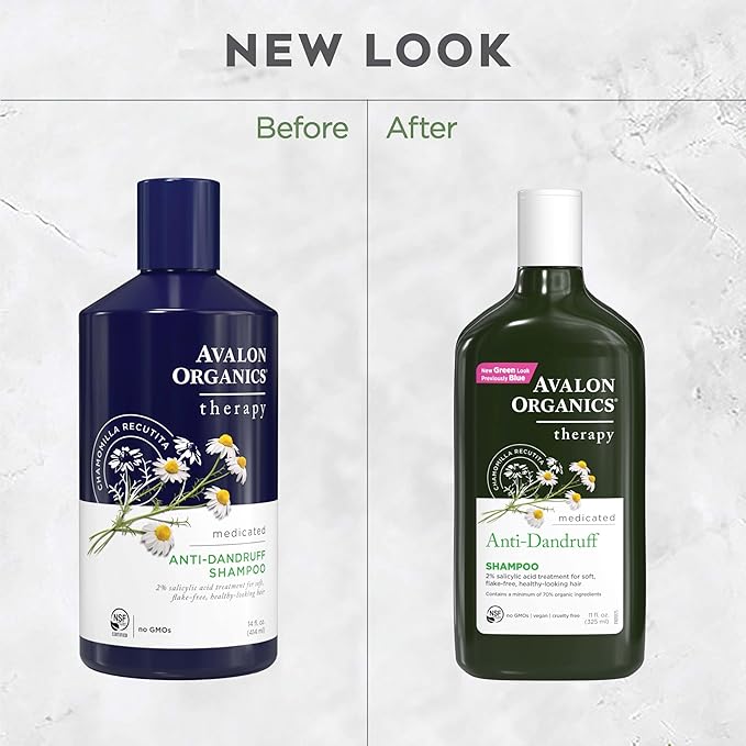 Avalon Organics All Natural Dandruff Therapy Shampoo, 11 Fl Oz