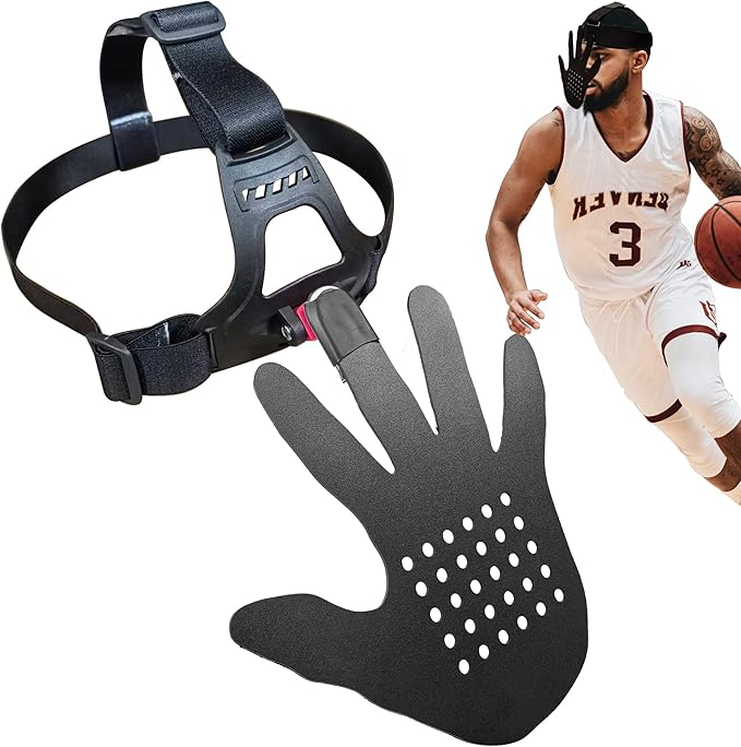 3D Hand-in-Face Basketball Training Mask, 2nd Gen with Moisture Wicking Sponge & Adjustable Strap, Enhance Shooting Accuracy Under Pressure for All Ages
