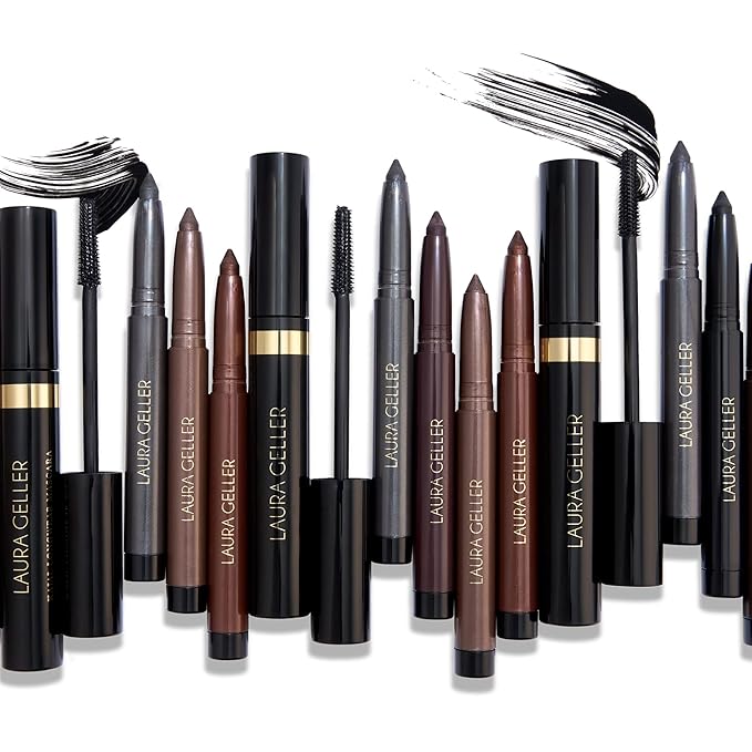 LAURA GELLER NEW YORK Kajal Longwear Mascara – Black and Brown Duo – Volumizing, Lengthening, & Defining Mascara - Buildable, Smudge‑Proof & Flake‑Proof Wear