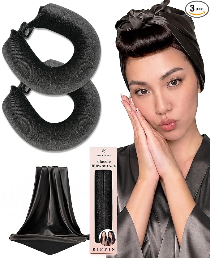 Classic Velvet Heatless Hair Curler Curling Rod Set - Soft Jumbo Large Flexi Rods Hair Rollers Curlers to Sleep In for Women, No Heat Heatless Curls Overnight Rods for Long Hair Volume Look