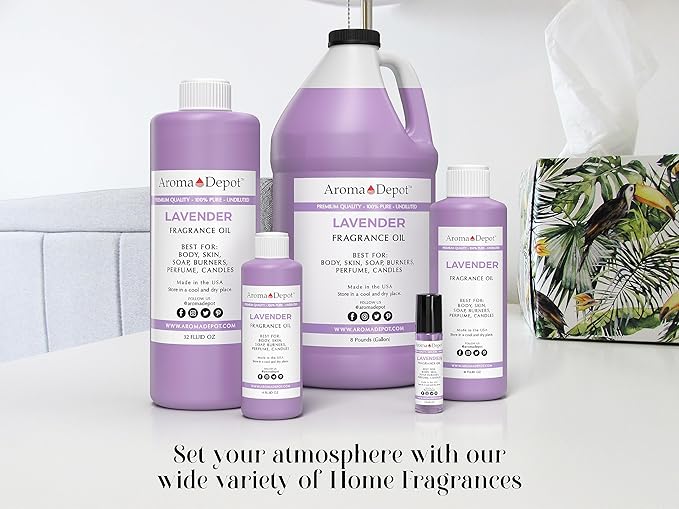 Lavender 8 oz. / 240ml Perfume I Skin Oil I Our Interpretation Premium Quality I Uncut I Fragrance Oil I Skin Safe I Add Aroma to Your DIY Projects I Scented Oil