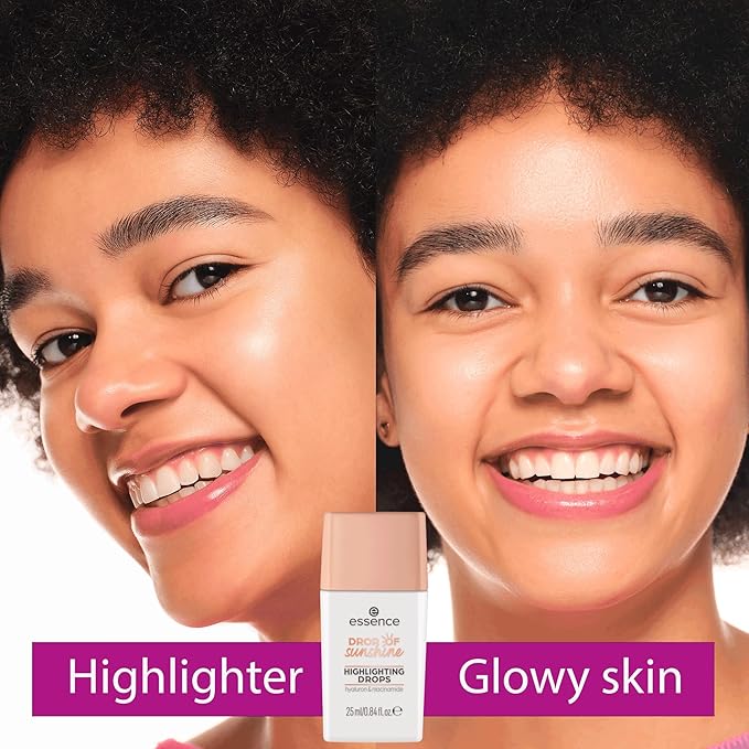 essence | Drop of Sunshine Highlighter Drops | Lightweight, Buildable, Hydrating Healthy Glow, Multi-Use Formula | Vegan & Cruelty Free