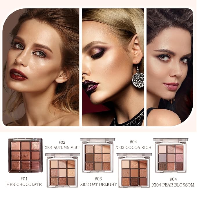 Nude Eyeshadow Palette, Color Eyeshadow Palette, Highly Pigmented, Blendable for Vibrant Everyday Looks Smokey Eyes,Neutral to Warm Tones, Versatile Matte Shimmer Shades (XI03 Cocoa Rich)