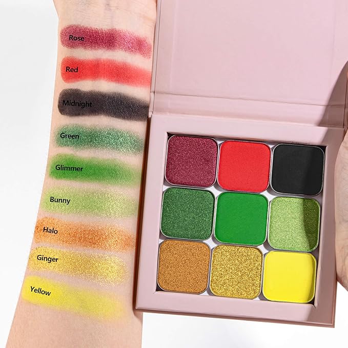 Matte Single Eyeshadow with Pan, Grass Green - Buttery Soft Highly Pigmented, Smooth Blendable, Perfect Fit for DIY Magnetic Palettes, Single Shadow Refill (Bunny Green)