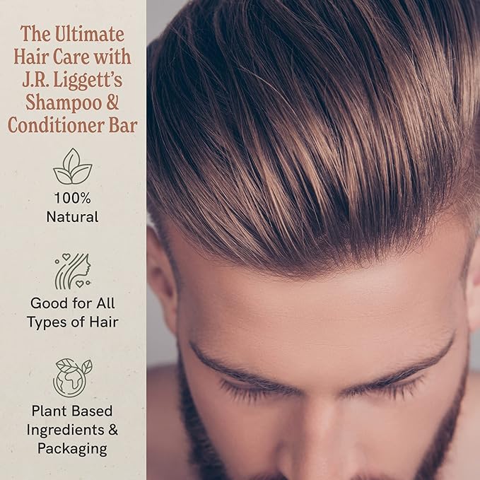 J.R.LIGGETT'S Original Formula, Moisturizing Formula and Coconut & Argan Oil Shampoo Bars - Plant-Based Nourishing Shampoo Bars for All Hair Types - Sulfate-Free for Healthy Hair - 3-Pack