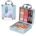 Hot Sugar Girls Makeup Kit for Teenagers 13-15 Includes Eyeshadow Lip Gloss Blush Highlighter Contour Brush (Blue Mermaid)