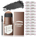 Eyebrow Stamp Stencil Kit - Eye Brow Stencil Kit for Beginners, Brow Stencil and Stamp Kit Long-lasting, Smudge-Proof & Waterproof, 24 Reusable Eyebrow Shapes Stencils for Perfect Brow (Dark Black)