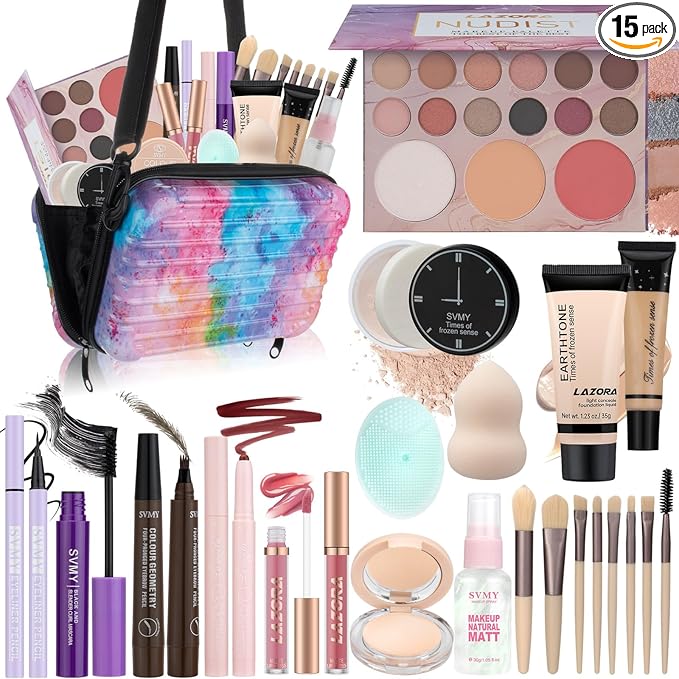 Makeup Set for Teens Makeup Kits for Teens & Girls Women - Travel Makeup Kit for Women Full Kit with Eyeshadow Palette, Lipstick & More, Make Up Set for Teenager Girls