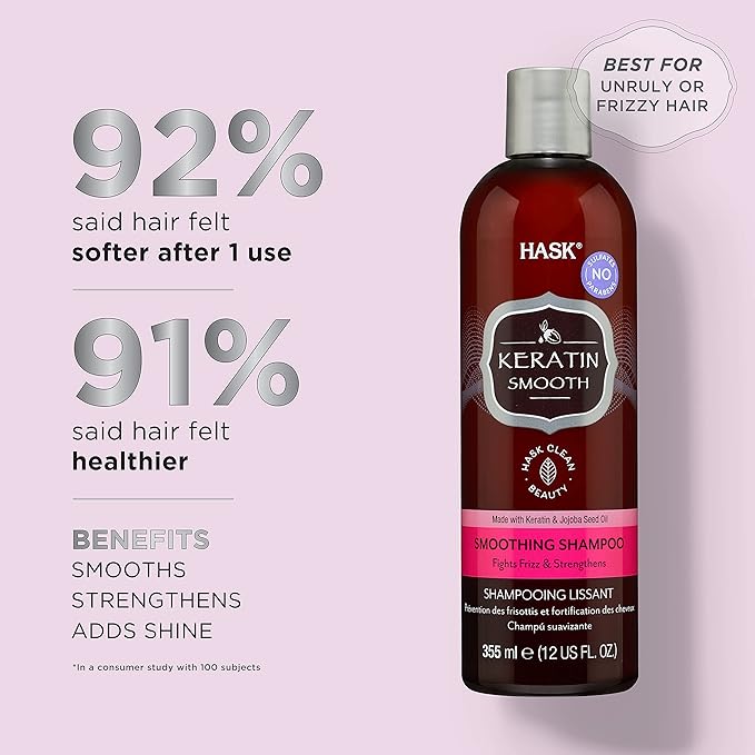 HASK Keratin Protein Smoothing Shampoo - 12 Fl Oz