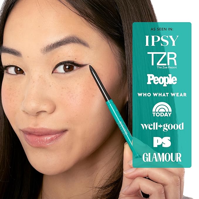 Thrive Causemetics Infinity Waterproof Eyeliner Pencil, Built In Sharpener & Smudge Tip, Long Lasting, Smudge Proof, Hyaluronic Acid & Shea Butter, Vegan & Cruelty Free, Ella (Brown Matte)
