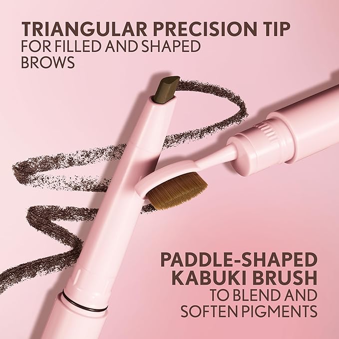 Covergirl Clean Fresh Brow Filler Pomade, 500 Medium Brown, Eyebrow Pencil, Ultra-Precise Tip, Creamy Formula, Highly Pigmented, Soft Matte Finish, Vegan Formula, 0.007oz