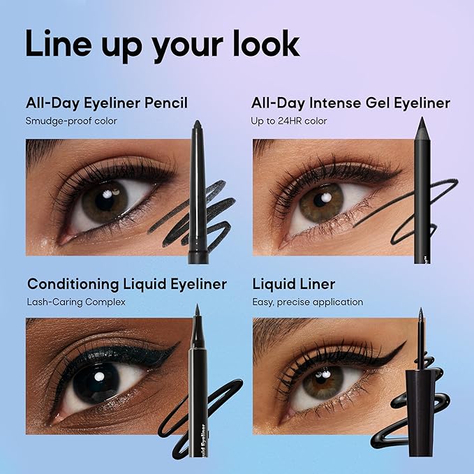 Almay All-Day Eyeliner Pencil, Hypoallergenic, Cruelty-Free, Oil-Free, Fragrance-Free, Ophthalmologist Tested, Long Wearing and Water Resistant (Packaging May Vary), 205 Black, 0.01 oz